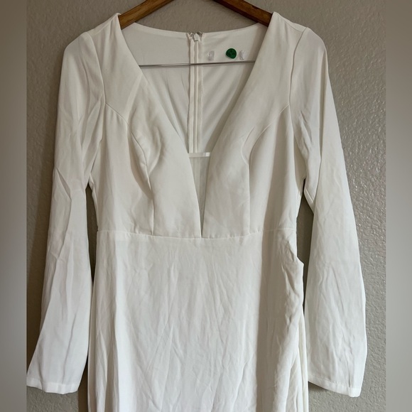 DAMAGED Romance for the Ages White Long Sleeve Maxi Dress - Picture 4 of 12